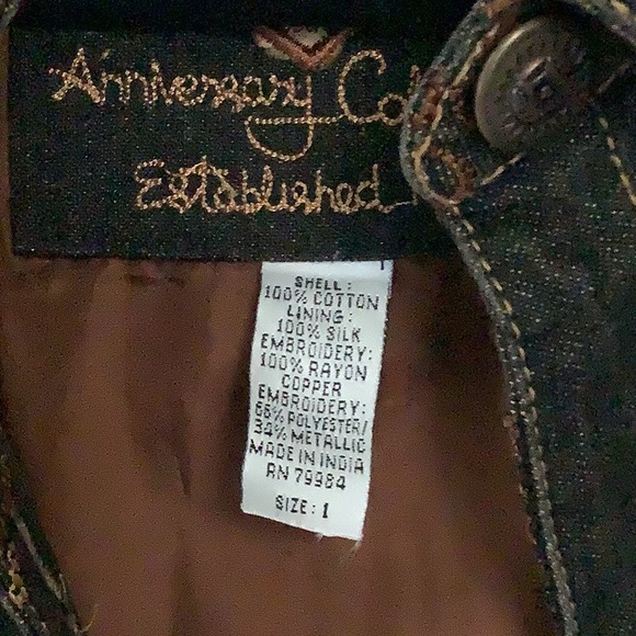 Chico’s Gorgeous Beaded & Lined Jean Jacket Size 1-Small - Picture 3 of 8